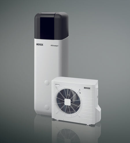 Wärmepumpe Luft/Wasser Rotex HPSU compact 508 H/C Biv - 27C Paket 8 kW Bivalent + 500L Speicherinhalt