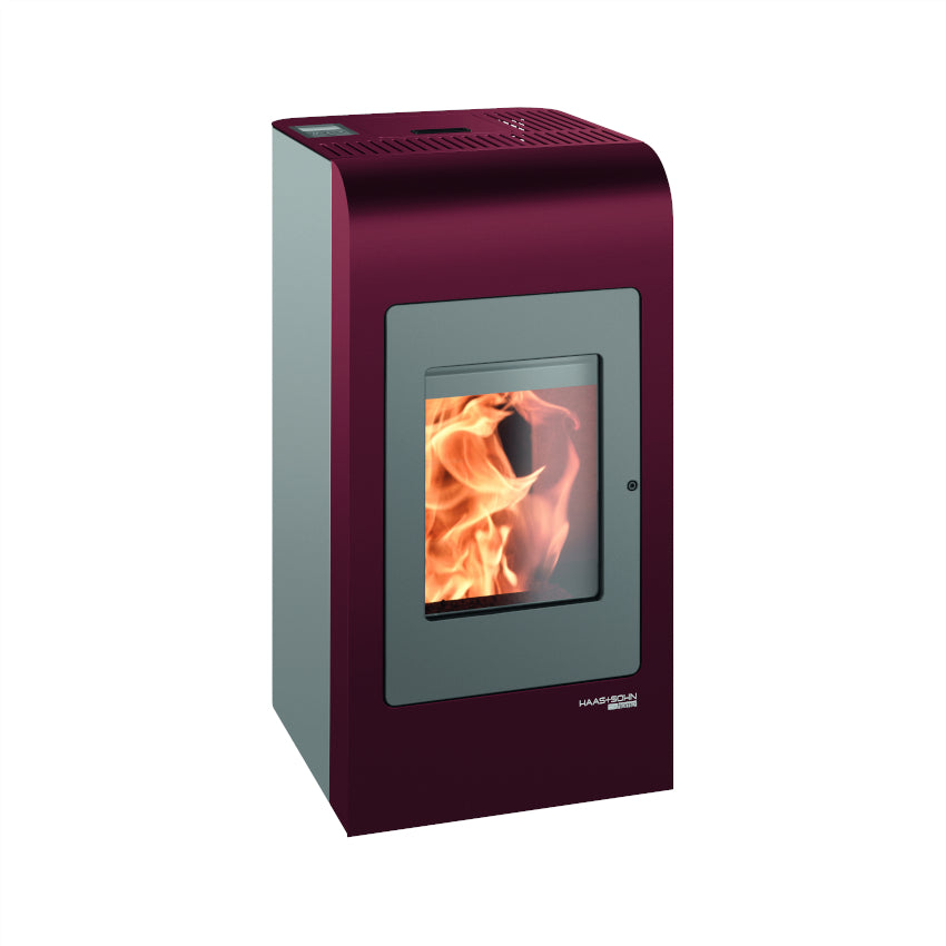 Haas+Sohn Pelletofen HSP 2.17 HOME-II Rubinrot | 8 kW 