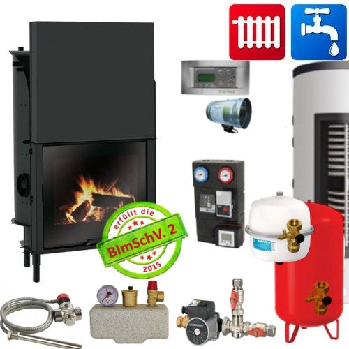 Wasserkamineinsatz Edilkamin H2 Oceano 23 kW Set 1