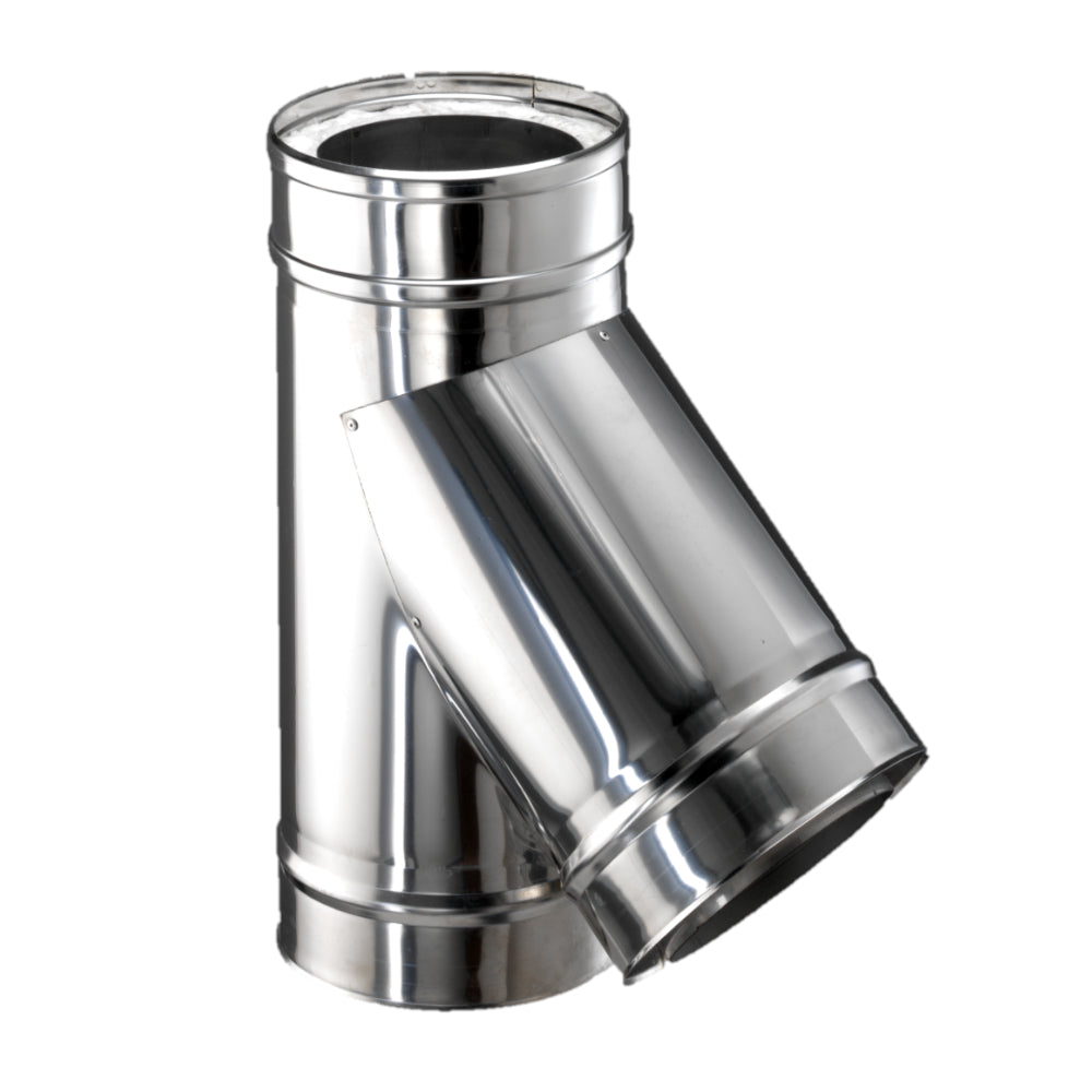 Schiedel Rauchrohranschluss 45° mit Kondensatsperre | ICS |  Ø wählbar | Klimaworld.com