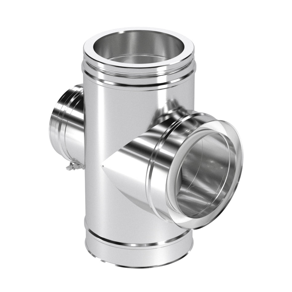 Schiedel Rauchrohranschluss 90° Öl/Gas mit Putztüranschluss | ICS |  Ø 300