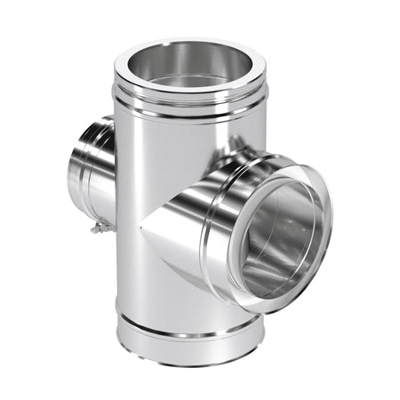 Schiedel Rauchrohranschluss 90° Öl/Gas mit Putztüranschluss | ICS |  Ø wählbar | Klimaworld.com