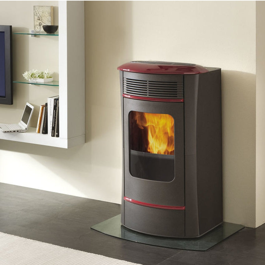 Edilkamin Pelletofen wasserführend Idrosally Stahl+Keramik 15 kW