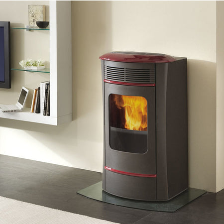 Edilkamin Pelletofen wasserführend Idrosally Stahl+Keramik 15 kW