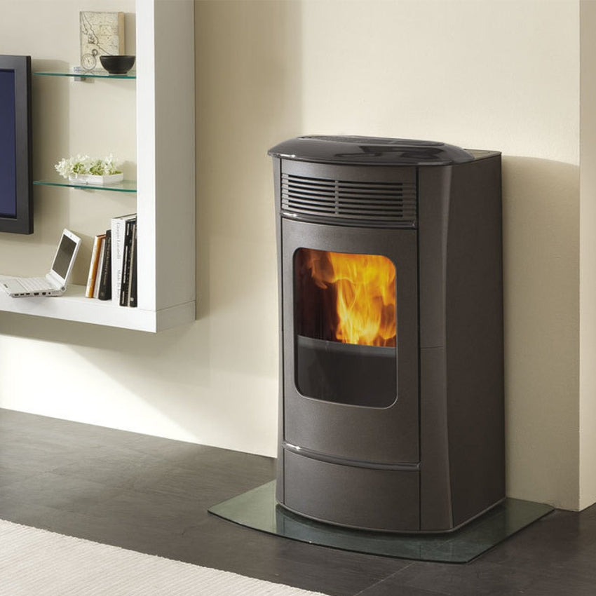 Edilkamin Pelletofen wasserführend Idrosally Stahl+Keramik 15 kW