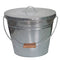 #Ascheeimer mit Deckel | verzinkt | Ø 340/240 mm