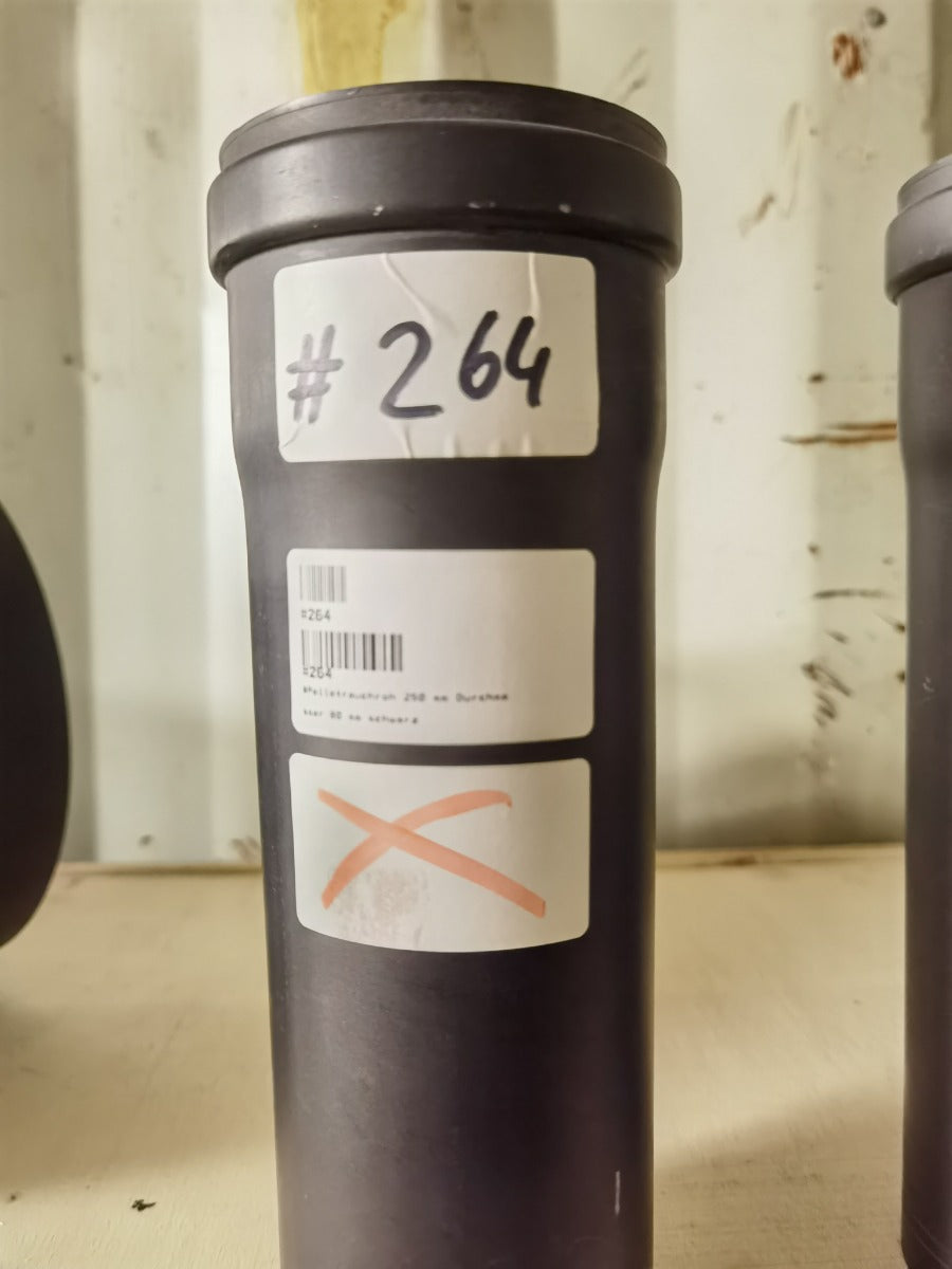 #Pelletrauchroh 250 mm Durchmesser 80 mm schwarz