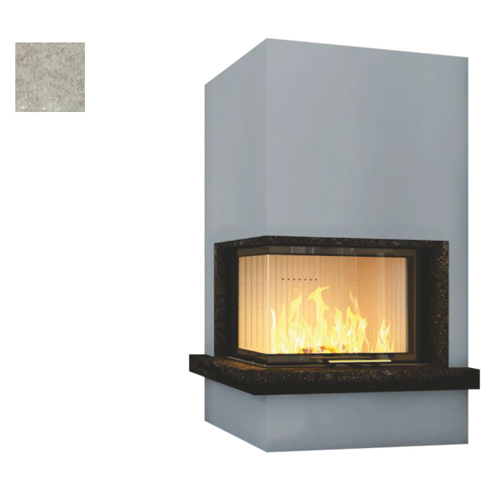 Hajduk Kaminbausatz Imperial Extra mit breitem Untersims| Sinter Oxide Grigio| Klimaworld.com