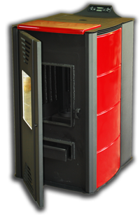 ThermoFlux Pelletofen Interio 14 rot | Klimaworld.com