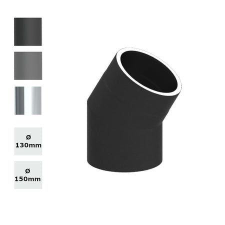 Jeremias | Ofenrohr | Winkel 30° ohne Tür | Ø wählbar | Farbe wählbar