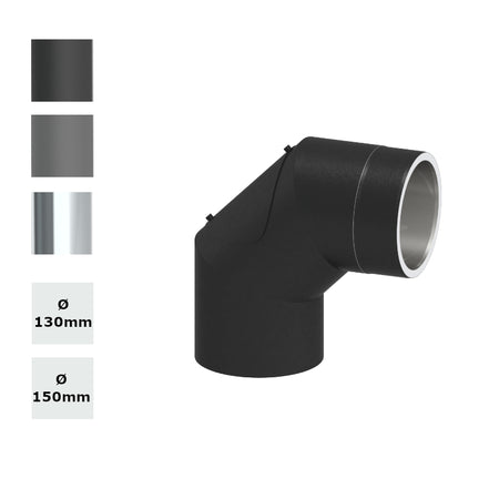 Jeremias | Ofenrohr | Winkel 90° mit Tür | Ø wählbar | Farbe wählbar