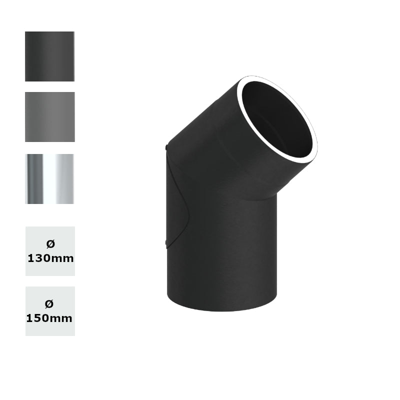 Jeremias Ofenrohr Winkel 45° mit Tür 