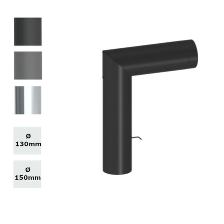 Jeremias Winkelofenrohr + Tür, Drosselklappe