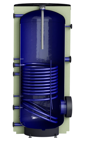 Styleboiler Warmwasserspeicher ISSW 200 X RAL9016 5/A STYLE Querschnitt | klimaworld.com