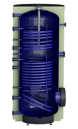 Styleboiler Warmwasserspeicher ISSWW 400 X RAL9016 5/A STYLE Querschnitt | klimaworld.com