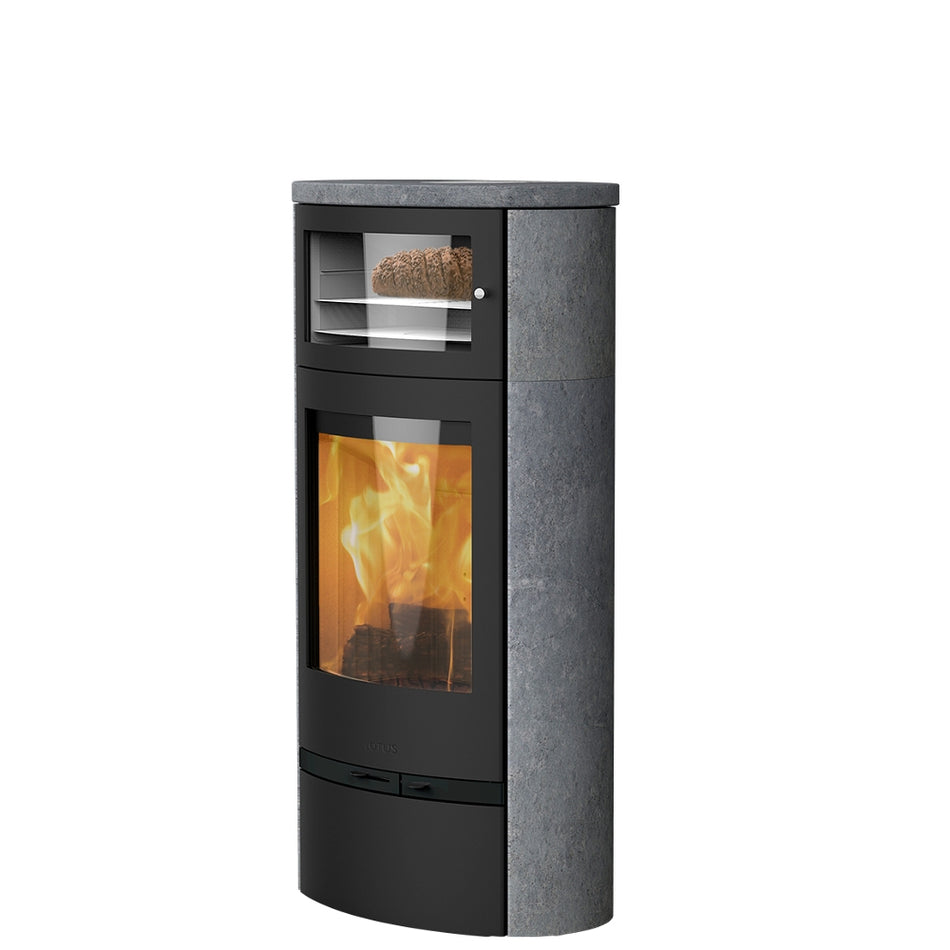 Lotus | Kaminofen Jubilee 35 | Indian Night + Warmhaltefach | 7 kW