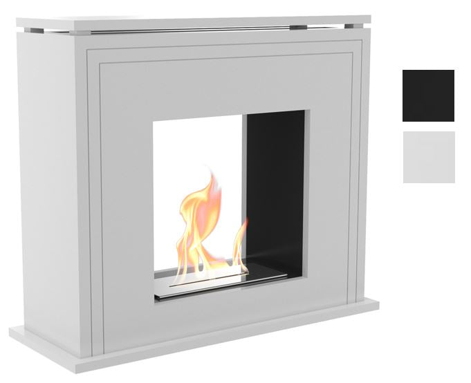 Kratki Biokamin June Tunnel inkl. MDF-Verkleidung in weiß oder schwarz