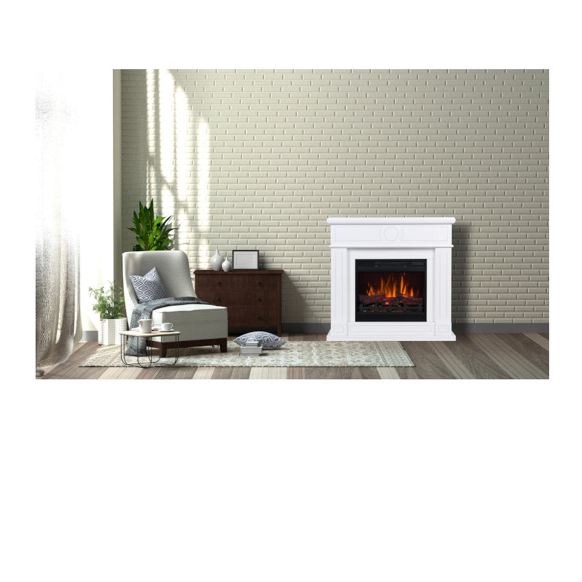 Aflamo LED Elektrokamin Standkamin | Jupiter weiß Ambiente