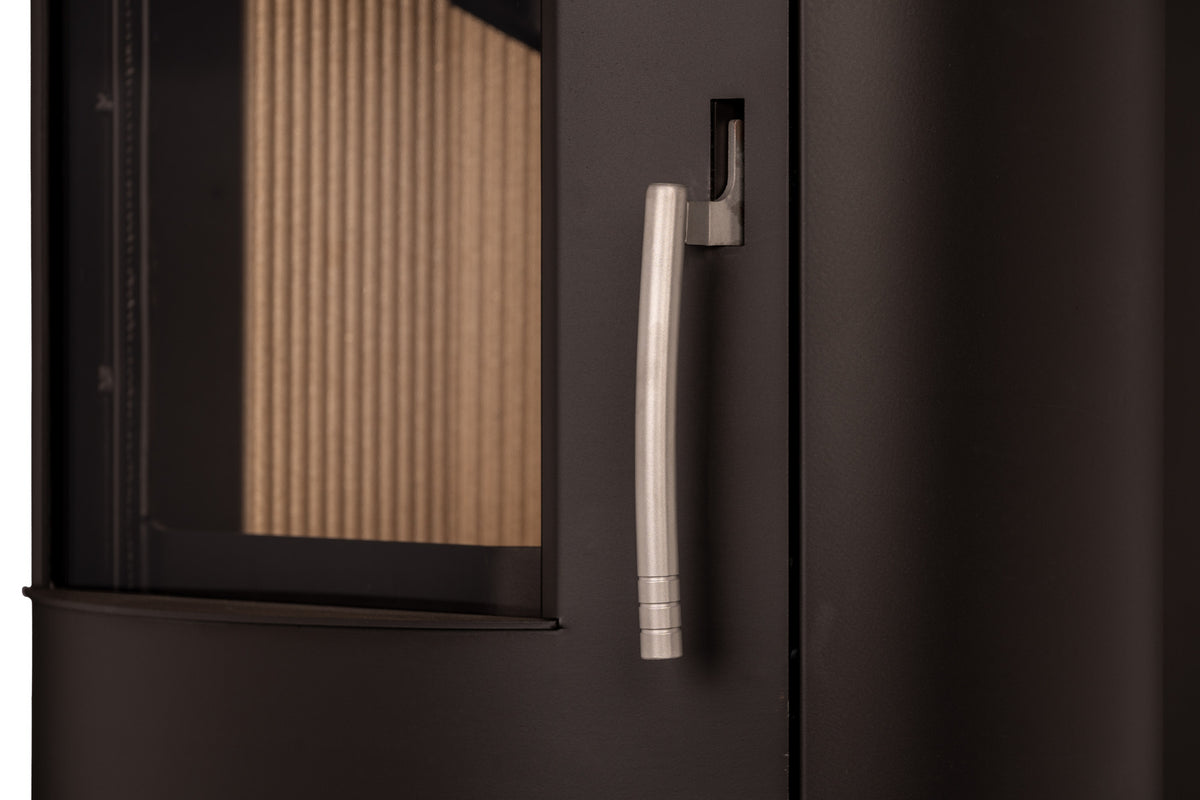 Justus Kaminofen Island Aqua in Stahl Schwarz | klimaworld.com