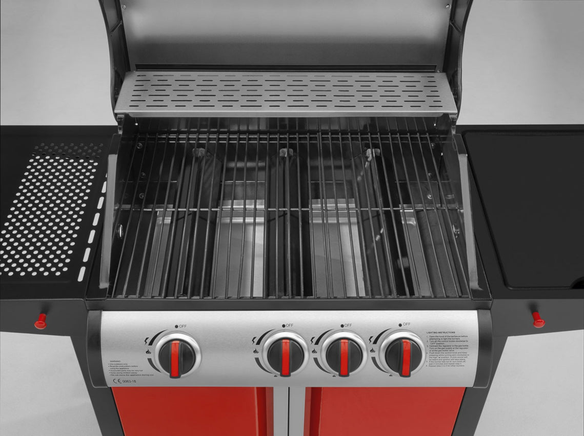 JUSTUS | Genius | Gasgrill mit Unterschrank | 3 x 3,0 kW + 1 x 2,5 kW