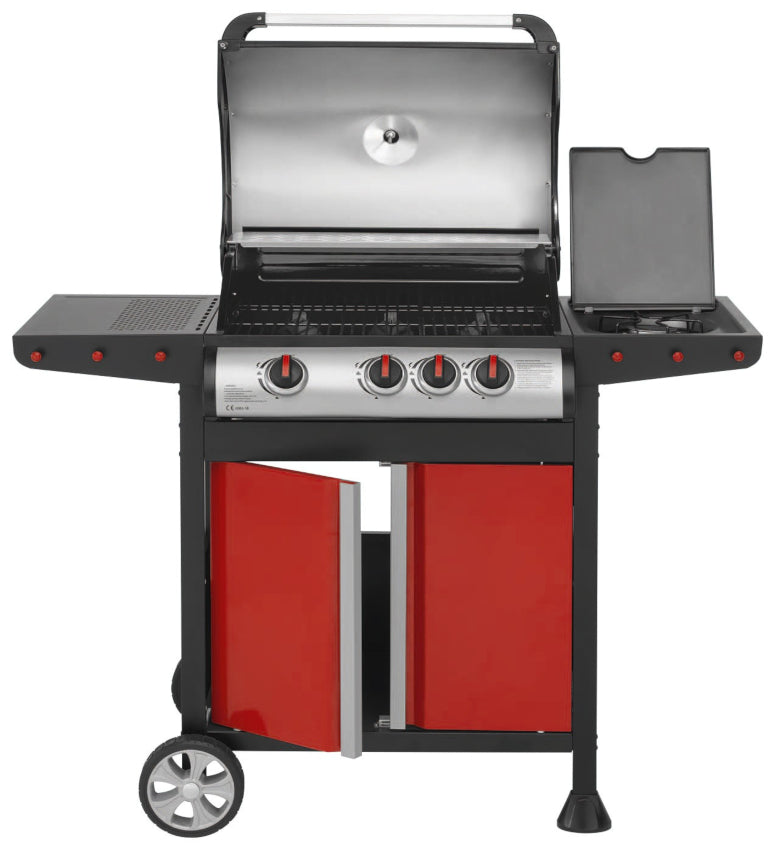JUSTUS | Genius | Gasgrill mit Unterschrank | 3 x 3,0 kW + 1 x 2,5 kW