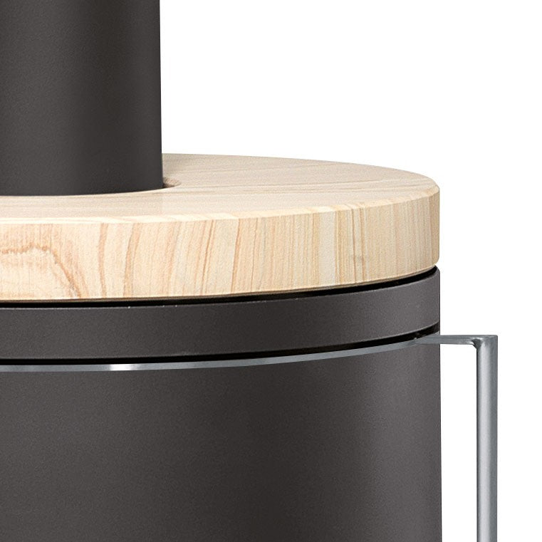 Stahl Schwarz mit Abdeckplatte Sandstein