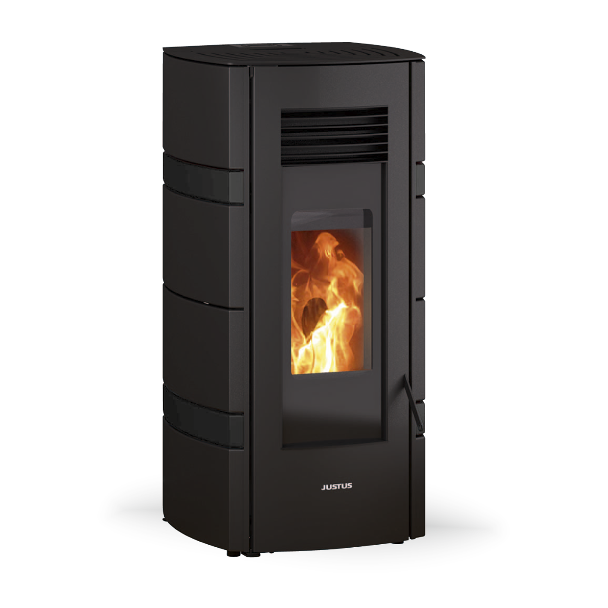 Justus Pelletofen Sia Stahl Schwarz | klimaworld.com