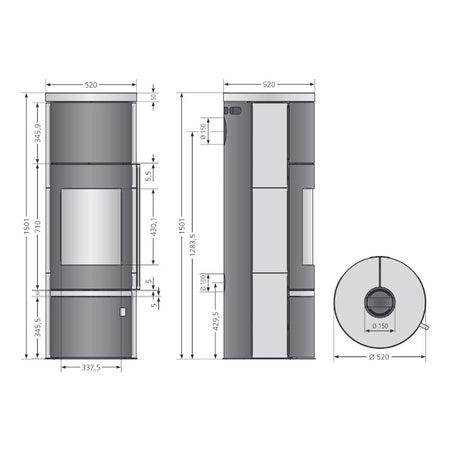 Faro W+2.0 - Sandstein, Korpus Stahl Schwarz | Maße