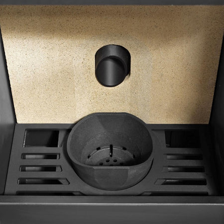 Justus Sirkos | Pelletofen | Stahl Schwarz | 6,0 kW | Brennkammer mit Brennertopf | Klimaworld