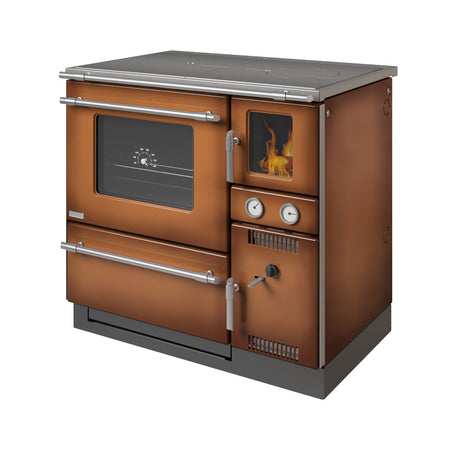 Wamsler wasserführender Küchenofen K 148 F maron links | Klimaworld.com