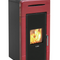 KALOR Pelletkamin | Idro Nadia 24 | wasserführend | 22 kW | Bordeaux