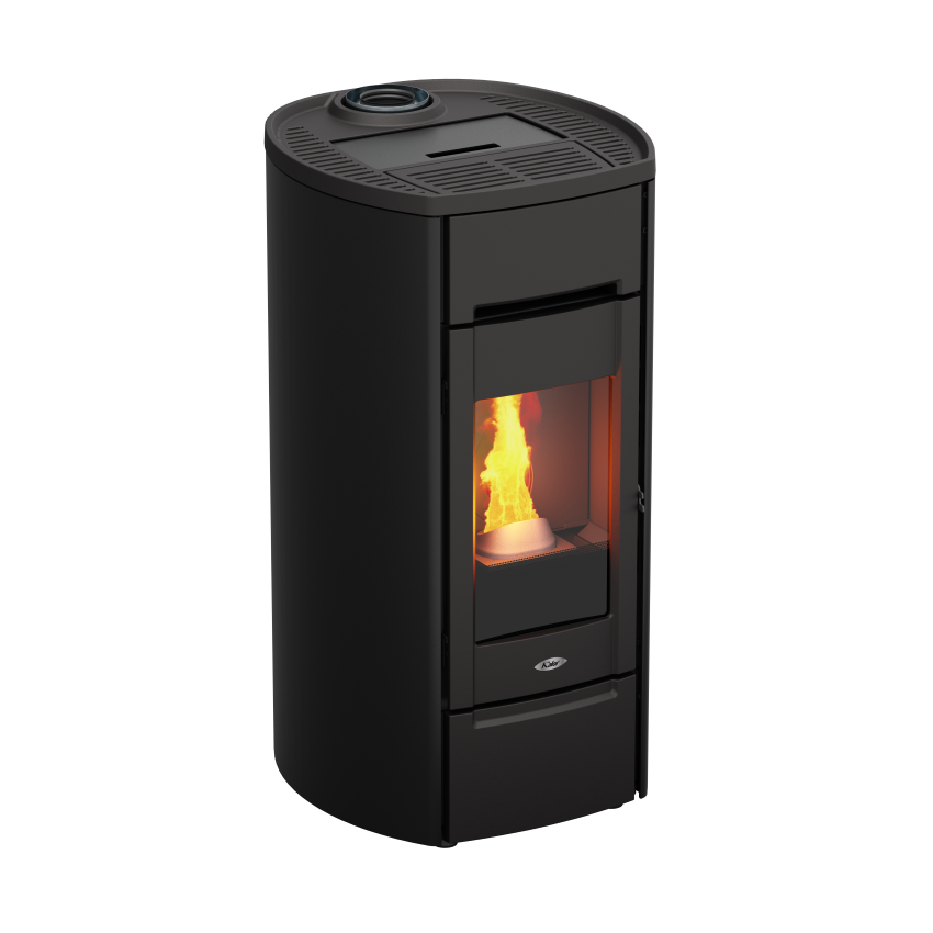Kalor Pelletkamin Ermetica 98 Cast Round Mod 6 in Schwarz | klimaworld.com