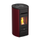 KALOR Pelletkamin | Ermetica 98 Cast Round - Mod 8 | 7,6 kW | Bordeaux
