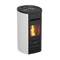 KALOR Pelletkamin | Ermetica 98 Cast Round-Mod 6 | 6,5 kW | Weiß