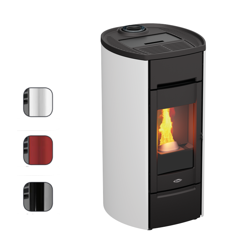 Kalor Pelletkamin Ermetica 98 Cast Round Mod 8 mit Farbwahl | klimaworld.com
