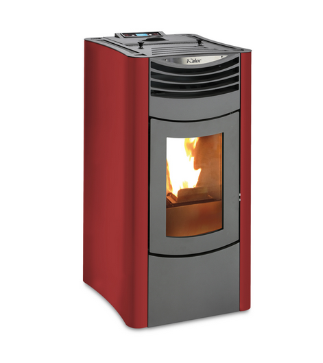 KALOR Pelletofen NUX 98 Line Mod. 12C, bordeaux | klimaworld.com