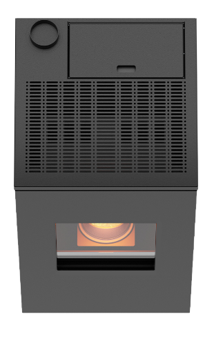 Kalor Pelletkamin Futura 7, von oben | klimaworld.com