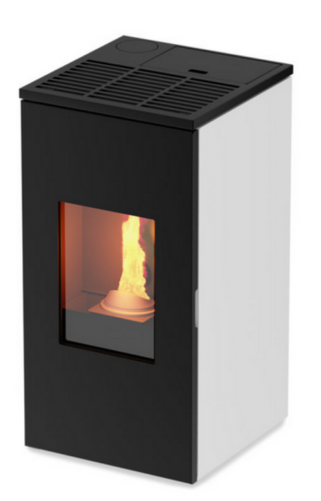 Kalor Pelletkamin Futura 7C, weiss | klimaworld.com