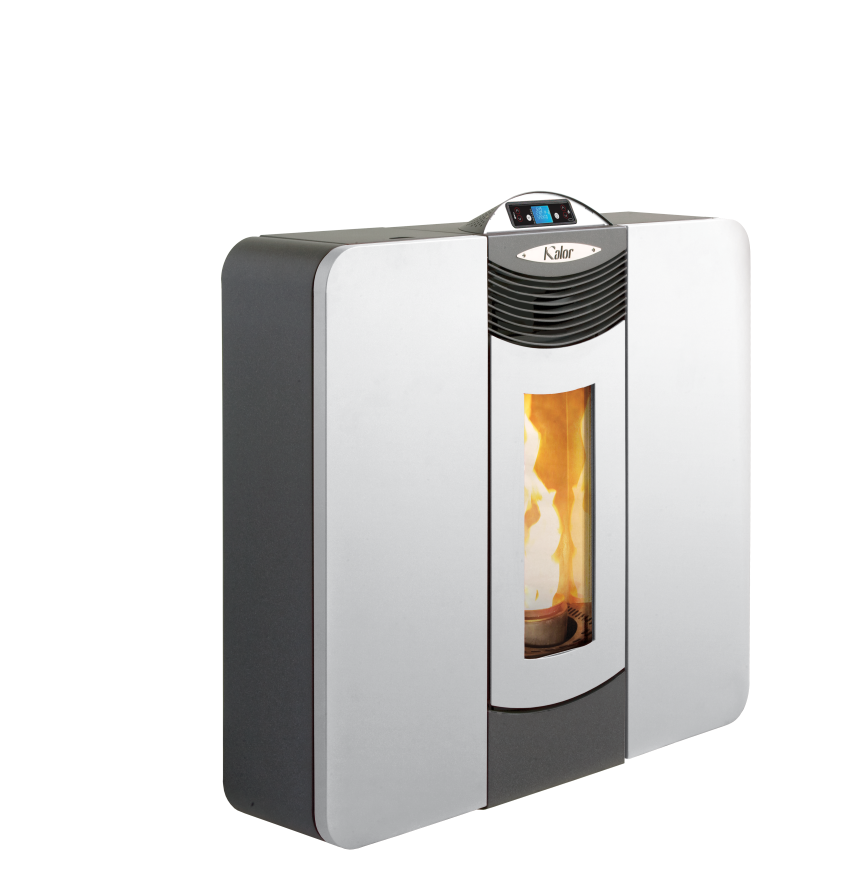 KALOR wasserführender Pelletofen Slim Idro Quadra 16 weiss | klimaworld.com