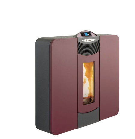 KALOR wasserführender Pelletofen Slim Idro Quadra 16 bordeauxrot | klimaworld.com
