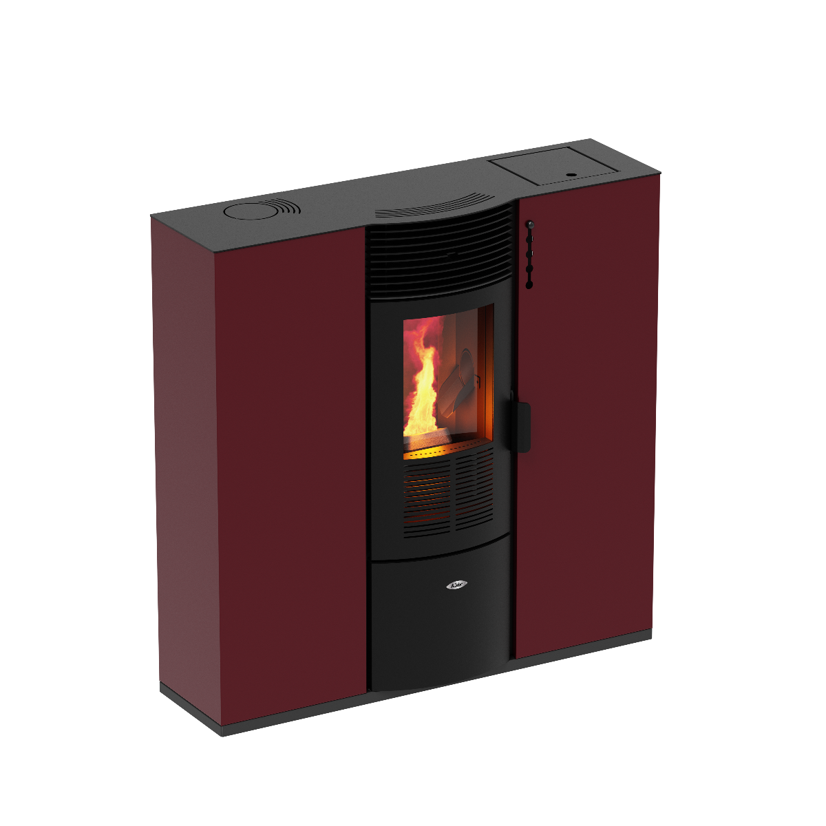 KALOR Pelletofen Quadra Mod 8C bordeaux | klimaworld.com