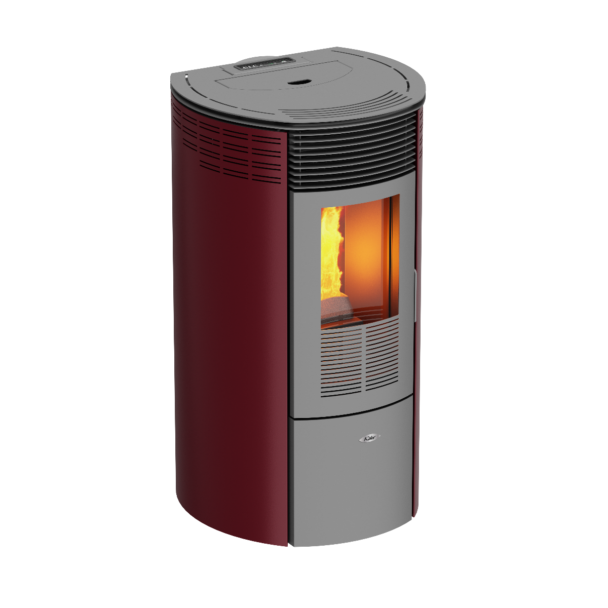 KALOR Pelletofen Redonda Basic 12C bordeauxrot | klimaworld.com