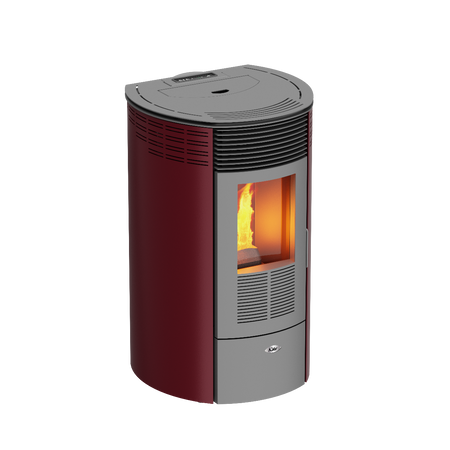 KALOR Pelletofen Redonda Basic Mod 10 bordeaux | klimaworld.com