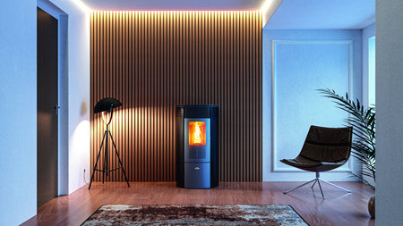 KALOR Pelletofen Redonda Basic Mod 12 Ambientebild | klimaworld.com