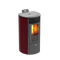KALOR Pelletkamin | Redonda Glas Mod 12 | 8,7 kW | Bordeaux