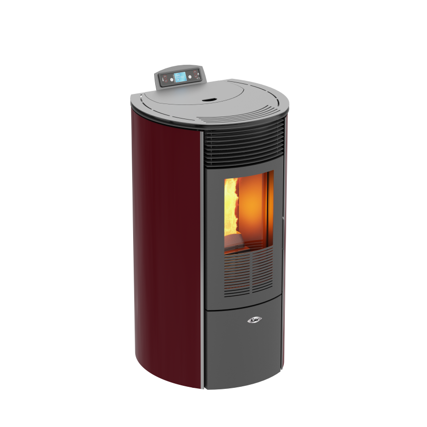 KALOR Pelletofen Redonda Glas Mod 12 bordeaux | klimaworld.com