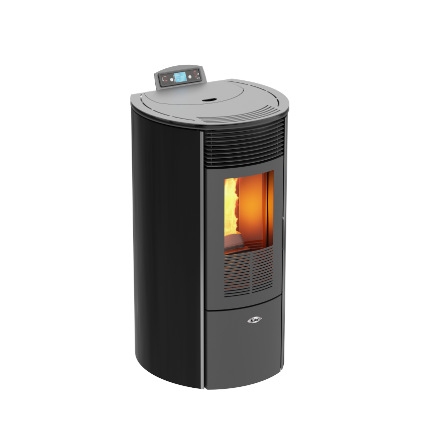 KALOR Pelletofen Redonda Glas Line Mod. 12c, schwarz | klimaworld.com