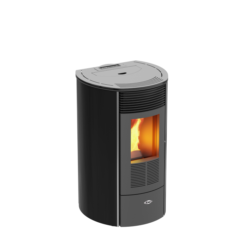 KALOR Pelletofen Redonda Glas Mod 10 schwarz | klimaworld.com