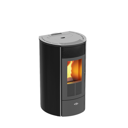 KALOR Pelletofen Redonda Glas Mod 10 schwarz | klimaworld.com
