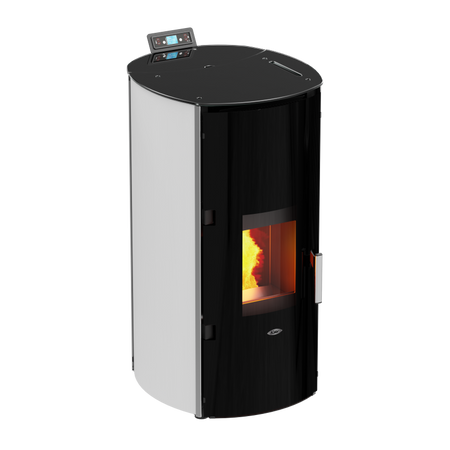 Kalor Redonda Glass Idro wasserführender Pelletkamin | klimaworld.com